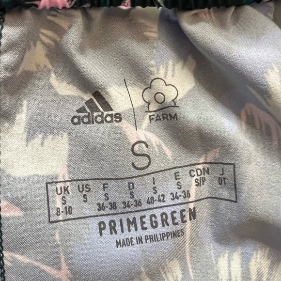 FARM RIO X ADIDAS - BR Floral Tie Dye Wildteal Shorts - Picture 2 of 3